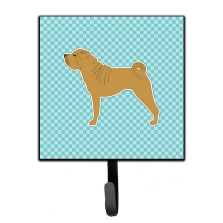 Carolines Treasures Shar Pei Checkerboard Blue Leash or Key Holder BB3752SH4
